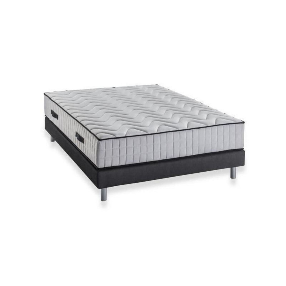 DEKO DREAM HOTEL SUPREME Ensemble Matelas + Sommier 160 x 200 - Ressorts - 7 zones - Ferme - 27 cm