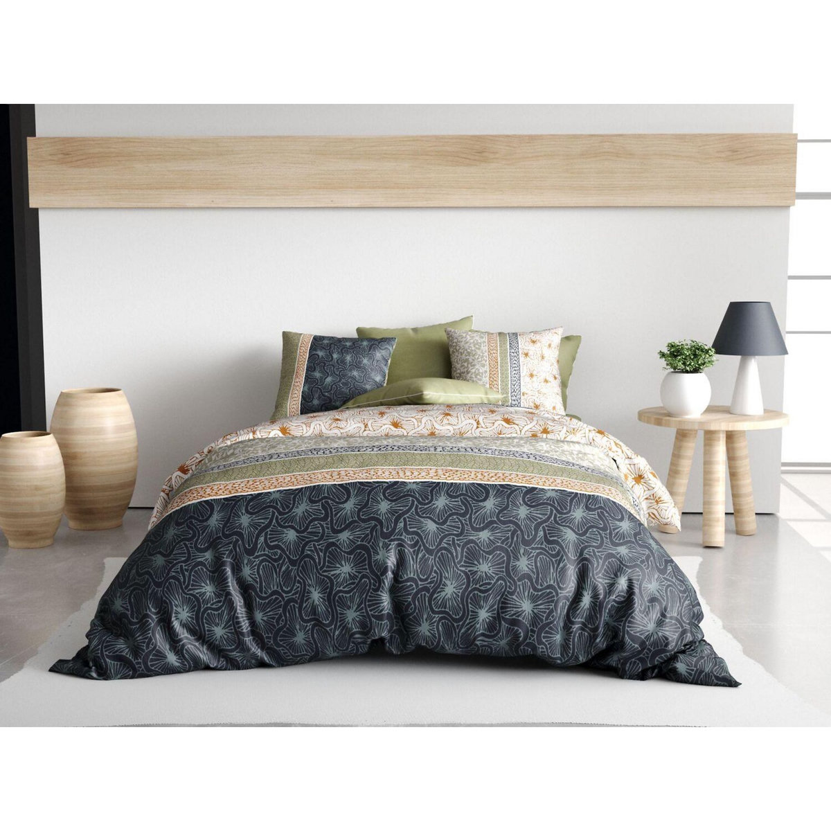 ATELIER DU COTON Parure housse de couette 100% coton 71fils bella