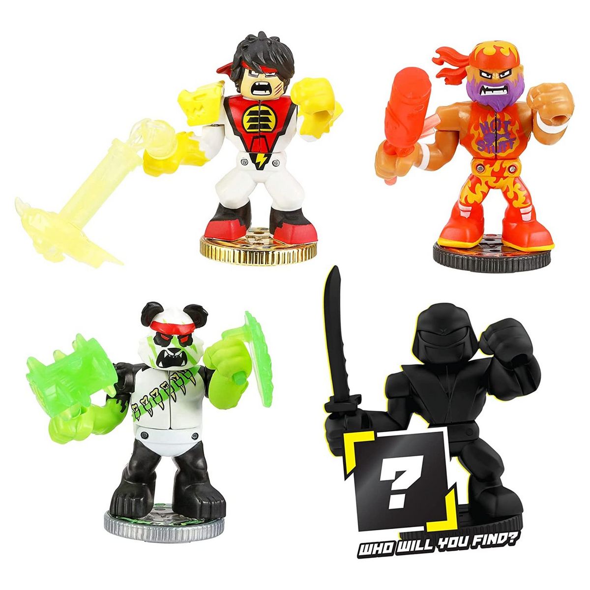 MOOSE TOYS Pack 4 Figurines Warrior Akedo PowerStorm B