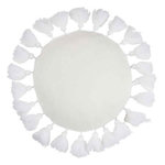 Paris Prix Coussin Rond Déco  Floches  45cm Blanc