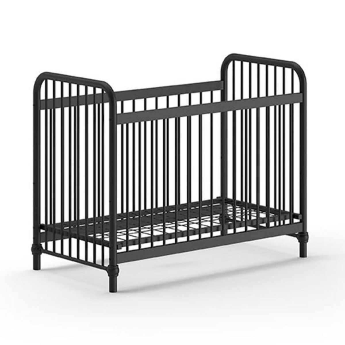 Paris Prix Lit Bébé  Bronxx  60x120cm Noir Mat