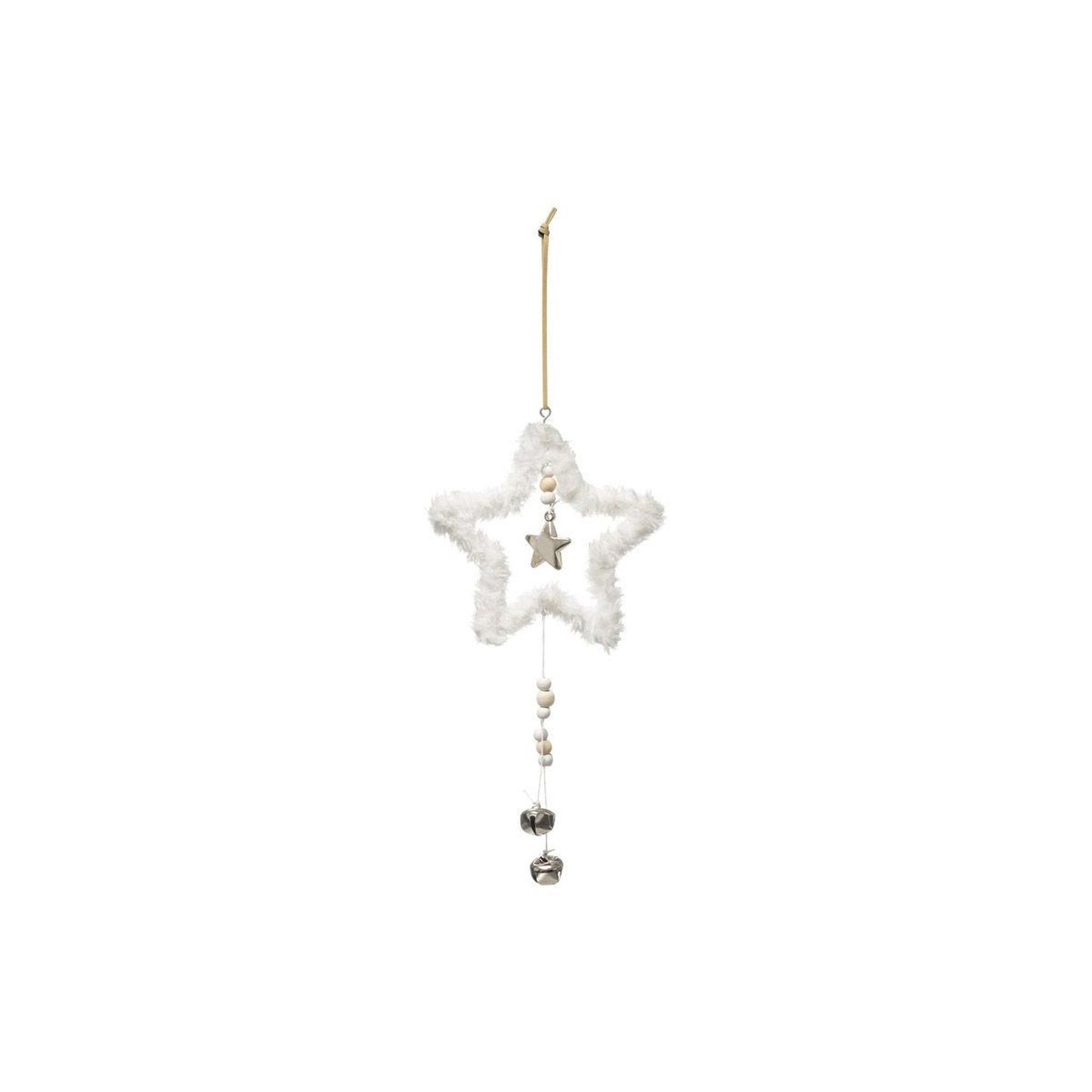 FEERIC LIGHT & CHRISTMAS Sujet de noël étoile  cocon  35cm blanc