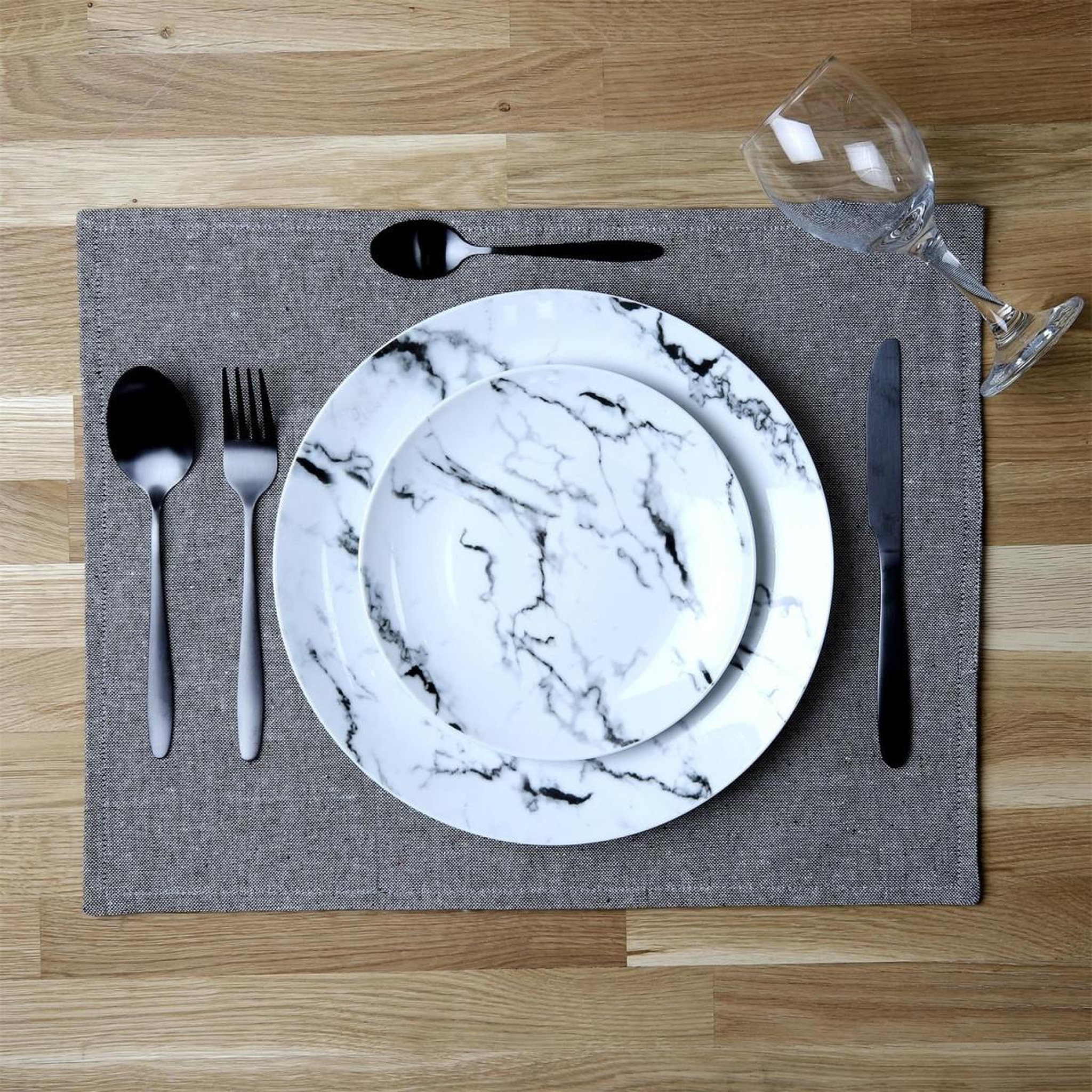 Voir la diapositive 2 : The Home Deco Factory Set de table déco  lunabel  35x45cm vert olive
