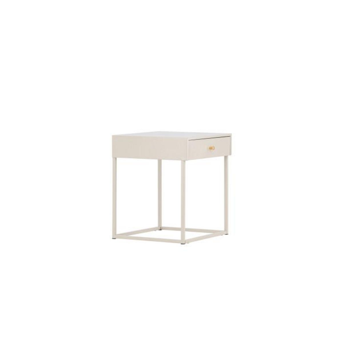 Paris Prix Table de Chevet 1 Tiroir  Bakal  50cm Beige