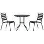 Voir la diapositive 2 : VIDAXL Ensemble de chaises de jardin empilables 3 pcs anthracite