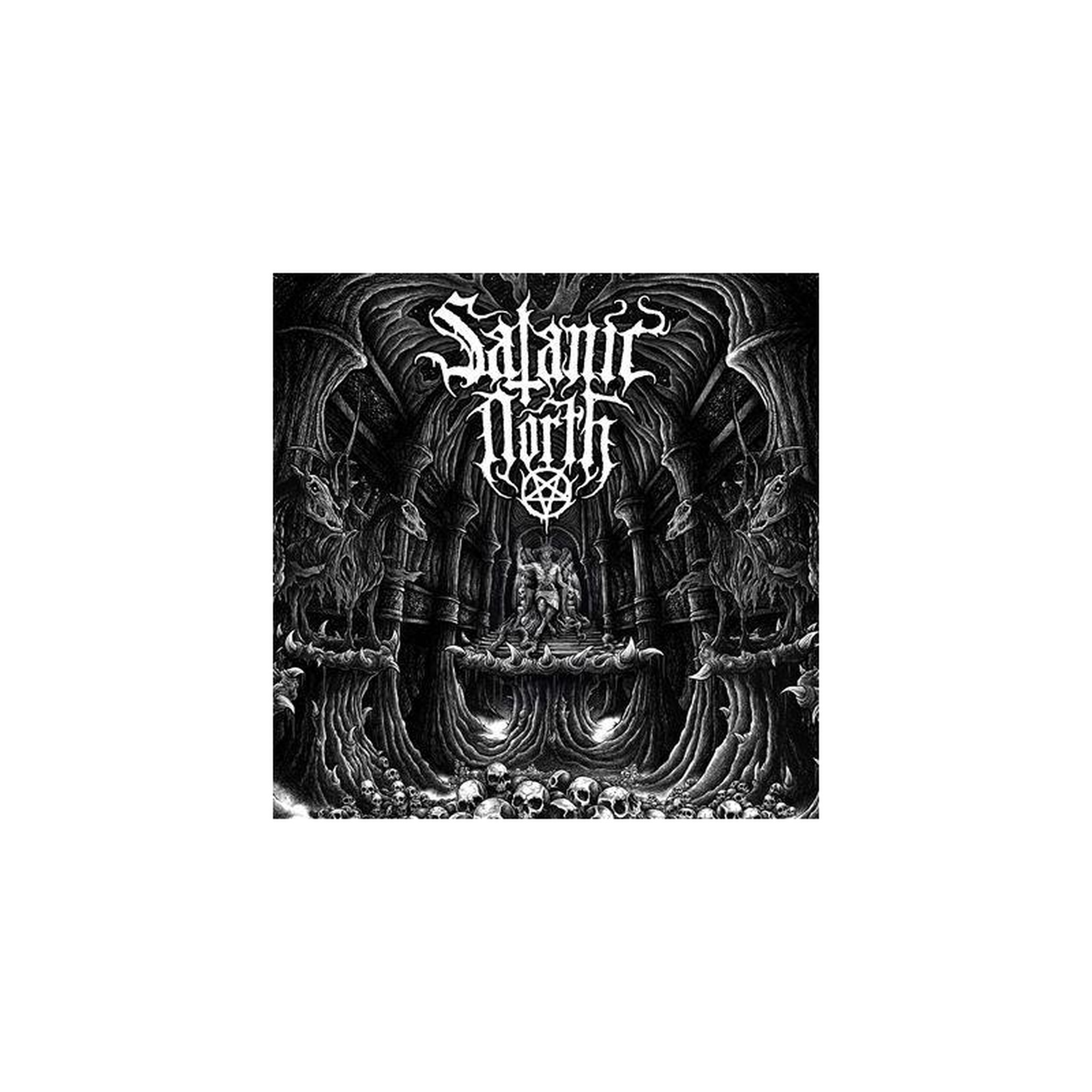 Vinyle lp 12  noir satanic north, heavy metal, 1 disque, 10 titres, pochette gothique