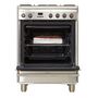 Voir la diapositive 3 : SMEG Cuisinière gaz 60cm 70l 4 feux inox - gp61x9