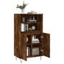 Voir la diapositive 4 : VIDAXL Buffet haut Chene fume 60x36x110 cm Bois d'ingenierie