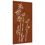 Voir la diapositive 2 : VIDAXL Decoration murale jardin 105x55 cm acier corten design bambou