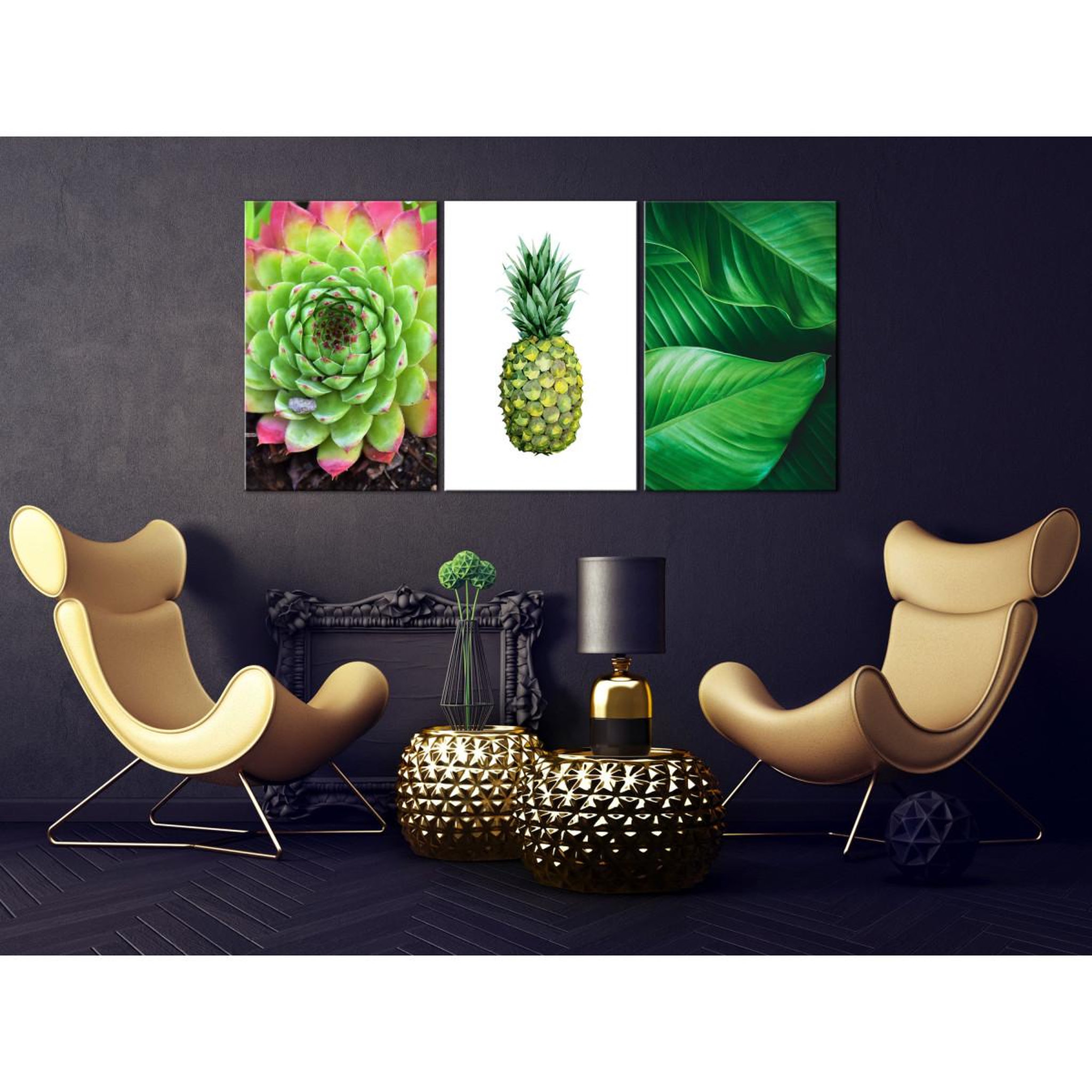 Voir la diapositive 2 : Paris Prix Tableau  Treasures of the Tropics 3 Panneaux  60x120cm