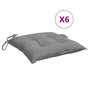 Voir la diapositive 2 : VIDAXL Coussins de chaise lot de 6 gris 40x40x7 cm tissu oxford