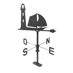 CENTRALE BRICO Girouette voilier anthracite - 45x74cm  - Acier époxy