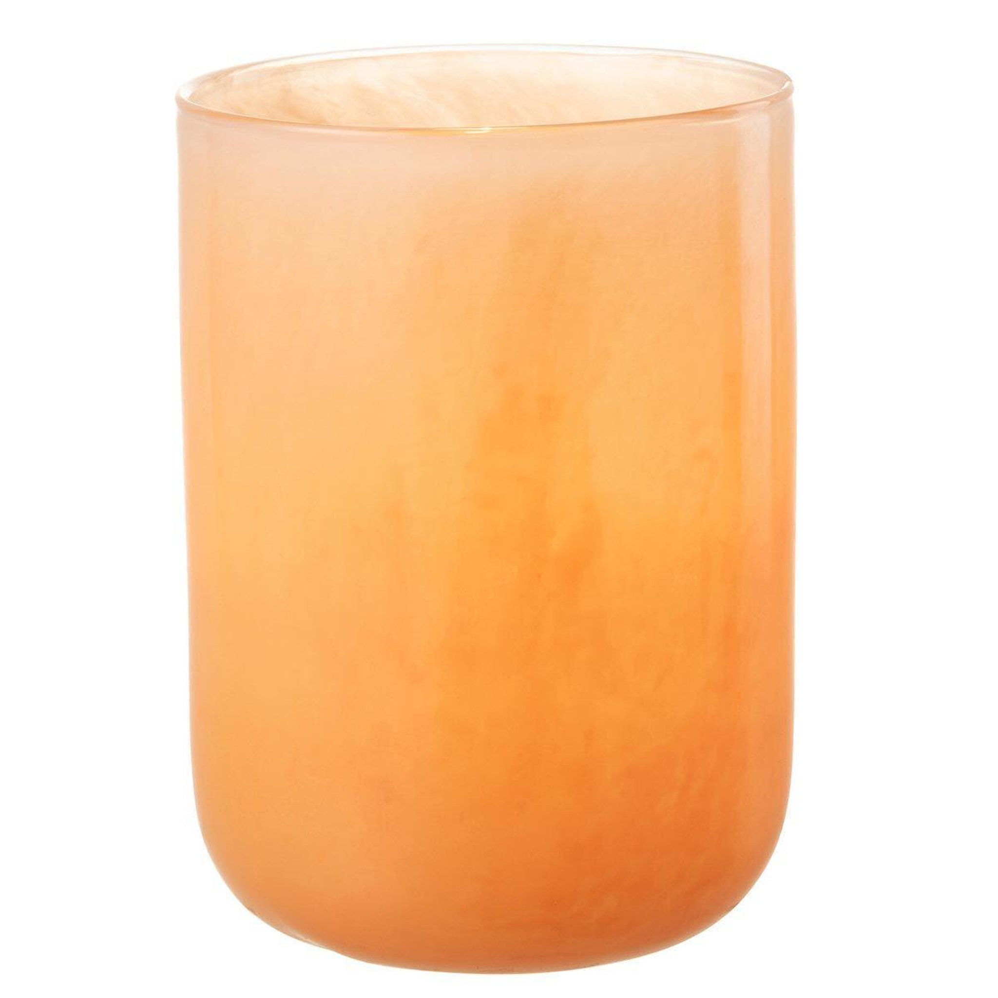 Voir la diapositive 2 : J-LINE Vase design en verre  corrie  23cm corail