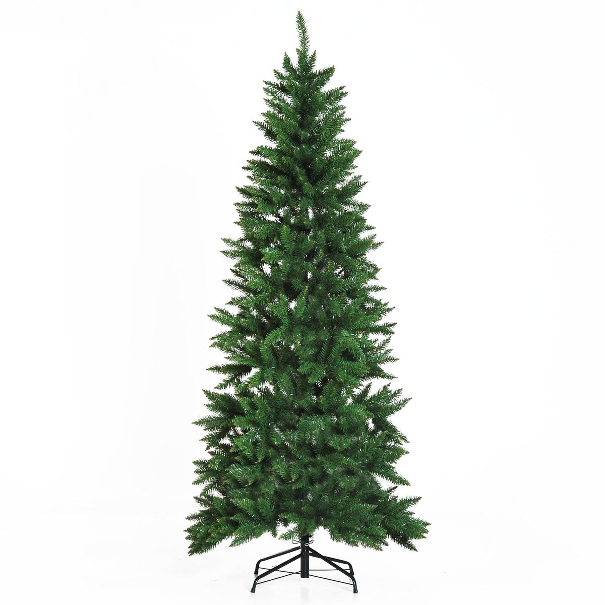HOMCOM Sapin de Noël artificiel Ø 91 x 210H cm 865 branches épines imitation Nordmann grand réalisme vert