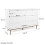 Voir la diapositive 4 : HomeStyle4U Commode avec 6 tiroirs en bois blanc 86,5x120x40cm