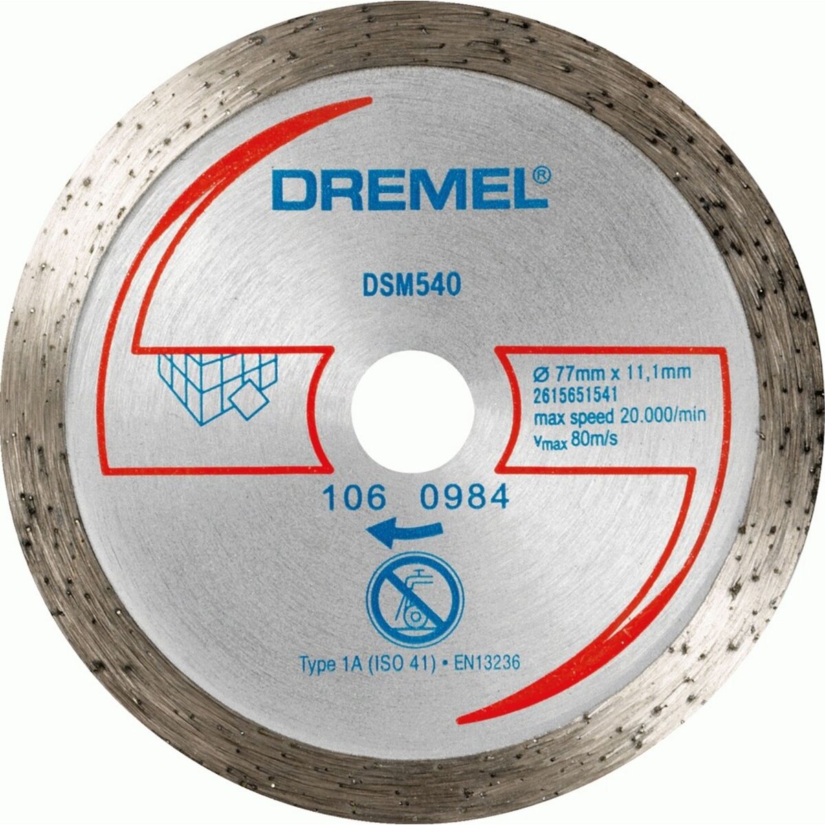 Dremel Disque à tronçonner diamanté Dremel S540 pour matériaux durs/DSM20 -  Ø 77mm