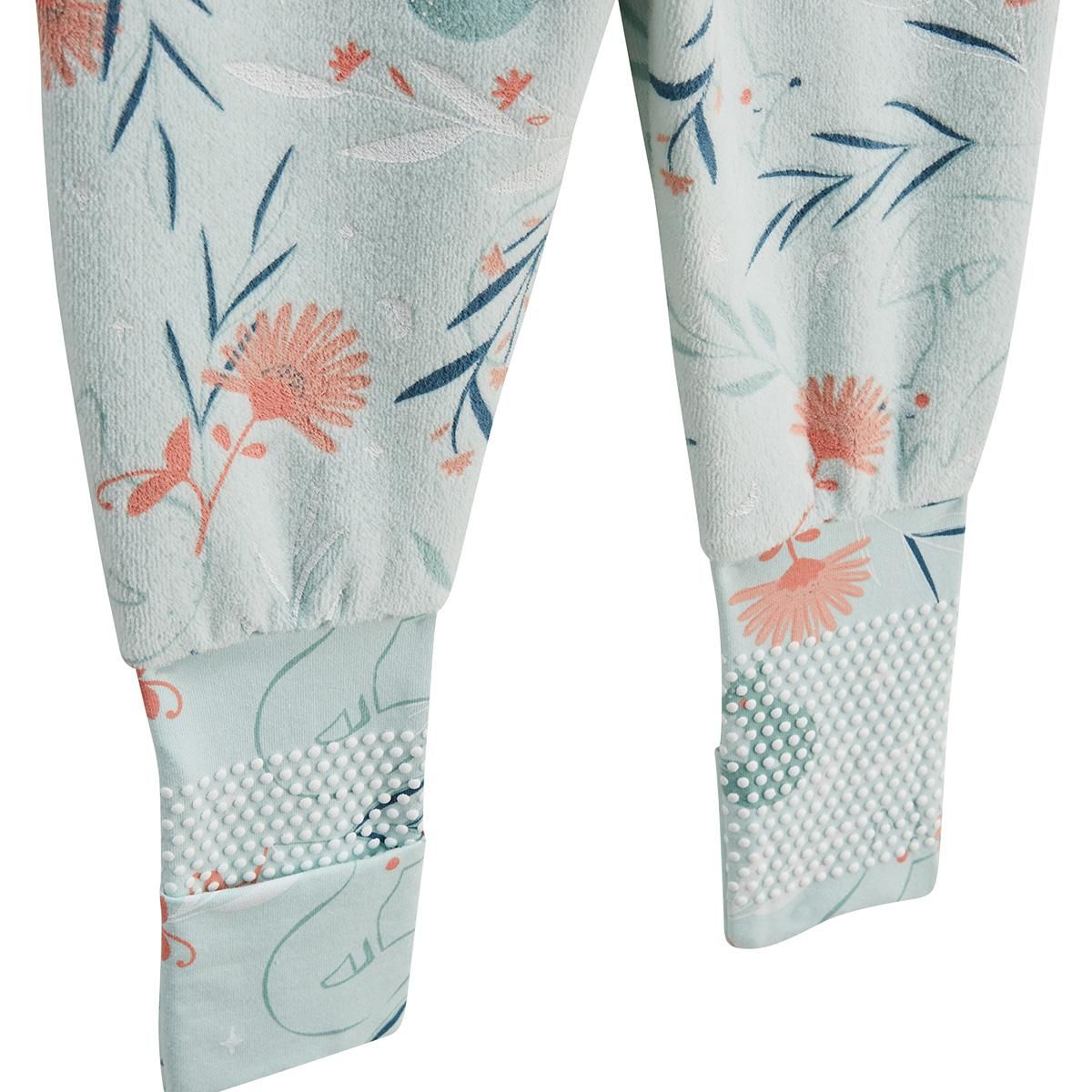 Petit Béguin Pyjama enfant 2 pièces en velours à pieds retroussables Dina