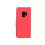 amahousse Housse Galaxy S9 folio rouge fermeture languette aimantée