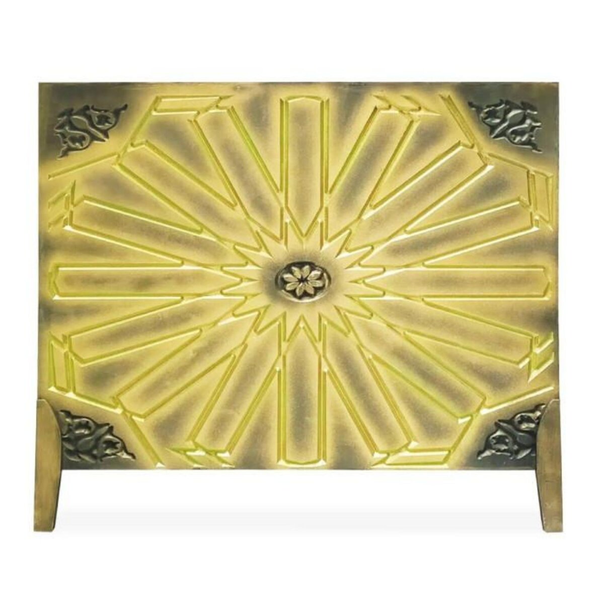 Paris Prix Tête de Lit Sculptée Déco  Soleil  160cm Or