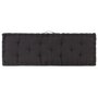 Voir la diapositive 4 : VIDAXL Coussin de plancher de palette Coton 120x40x7 cm Noir
