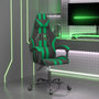 Voir la diapositive 1 : VIDAXL Chaise de jeu pivotante Noir et vert Similicuir