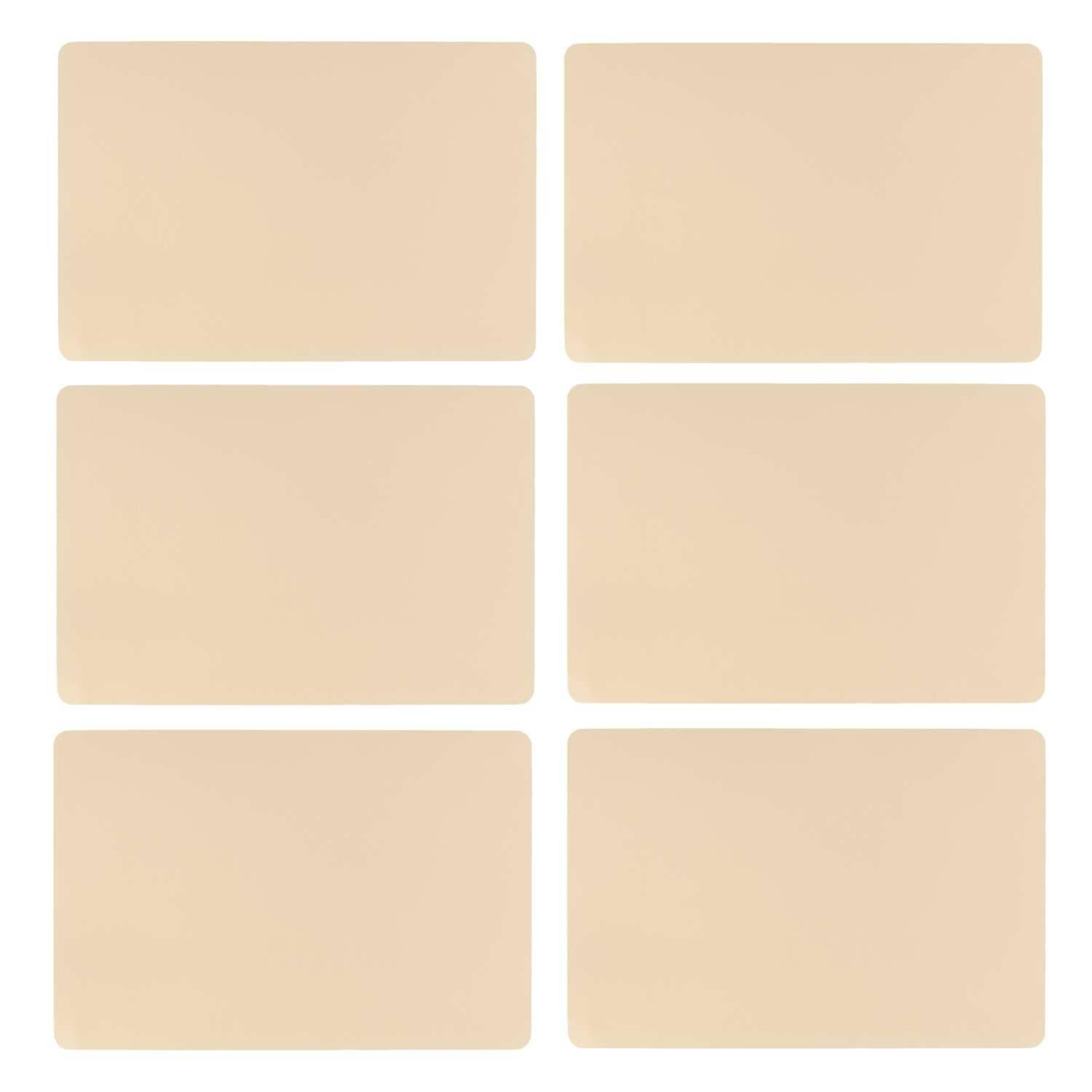 SECRET DE GOURMET Lot de 6 Sets de table rectangulaire Tenor. Coloris disponibles : Gris, Beige