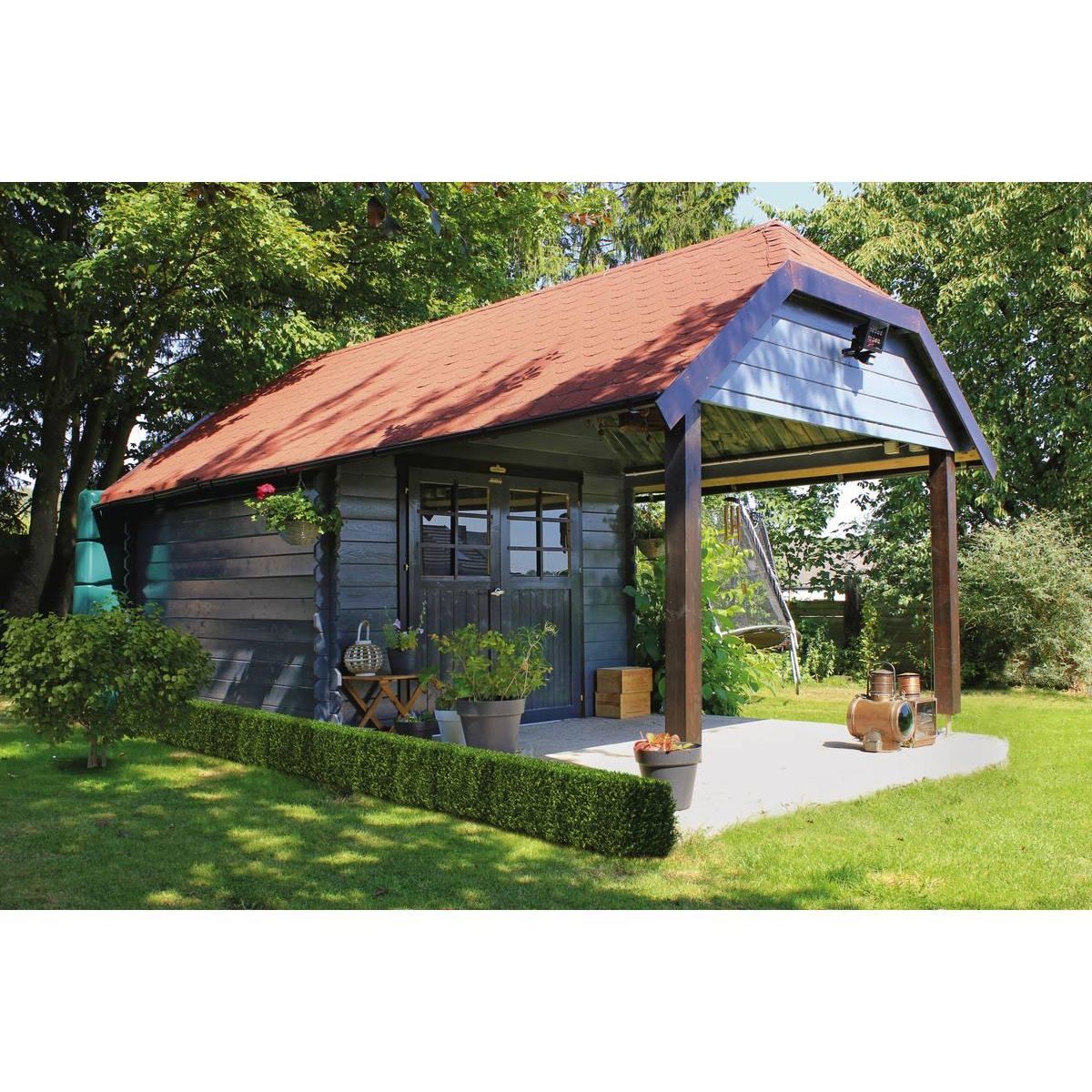 Habitat et Jardin Abri jardin  Cork  - 8.88 m² - 2.98 x 2.65 x 3.09 m - 28 mm