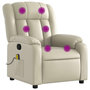 Voir la diapositive 2 : VIDAXL Fauteuil inclinable de massage Creme Similicuir