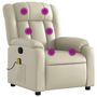 Voir la diapositive 2 : VIDAXL Fauteuil inclinable de massage Creme Similicuir