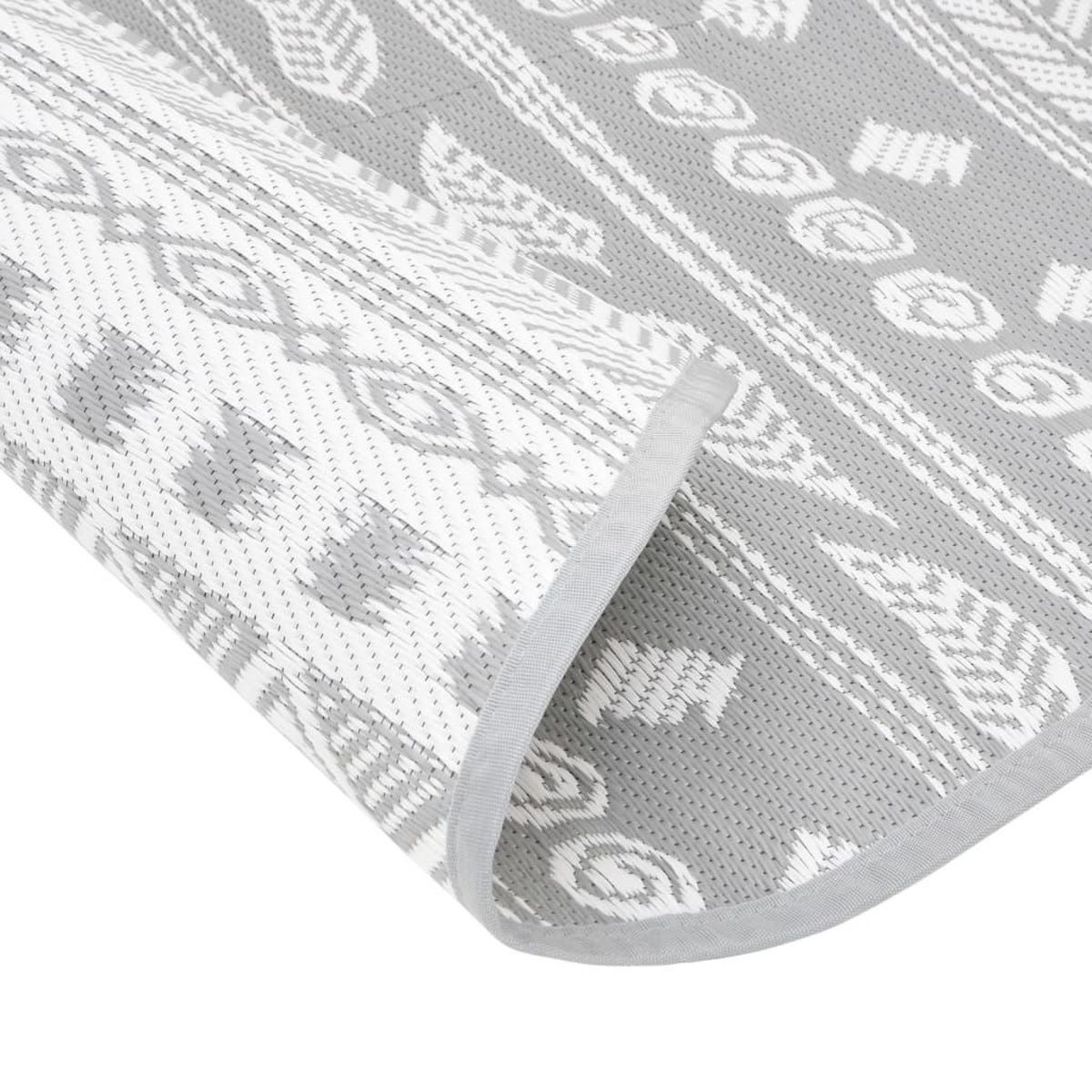 VIDAXL Tapis d'exterieur ARAKIL gris Ø160 cm PP