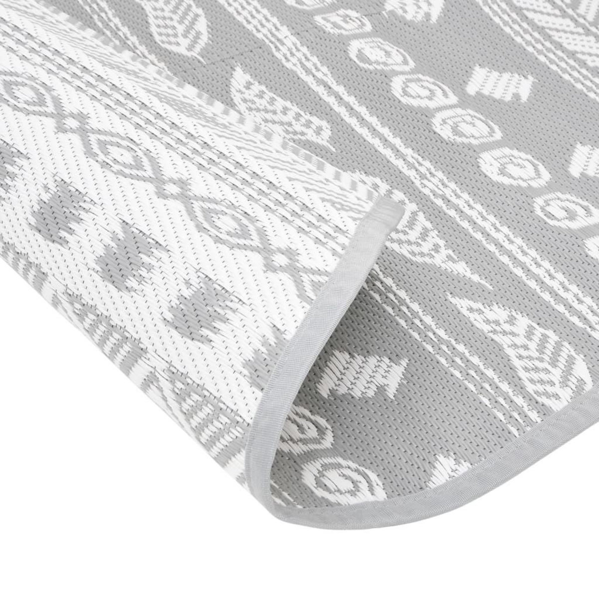 VIDAXL Tapis d'exterieur ARAKIL gris Ø160 cm PP