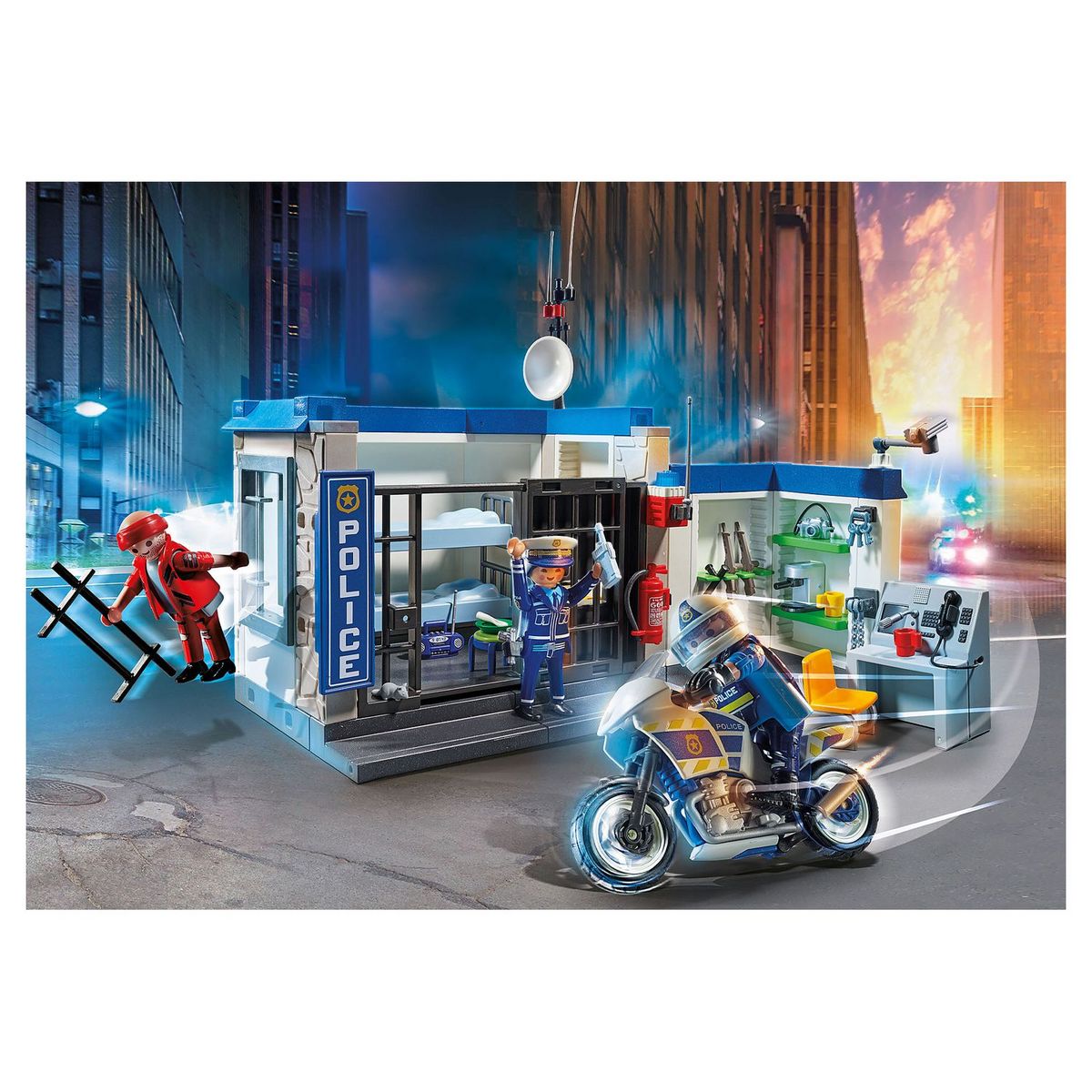 PLAYMOBIL 70568 - City Action - Police Poste de police et cambrioleur