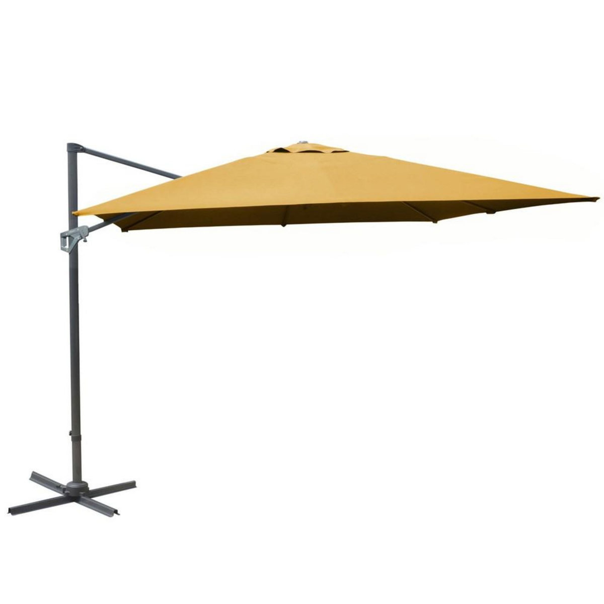 Proloisirs Parasol déporté NH 3 x 4 m en Aluminium - Toile inclinable - curry