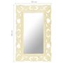Voir la diapositive 6 : VIDAXL Miroir sculpte a la main Blanc 80x50 cm Bois de manguier massif