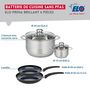 Voir la diapositive 2 : ELO Ensemble de 2 Poêles de cuisson 20 et 24 cm et 2 faitouts 12 et 24 cm Elo Prima Brillant