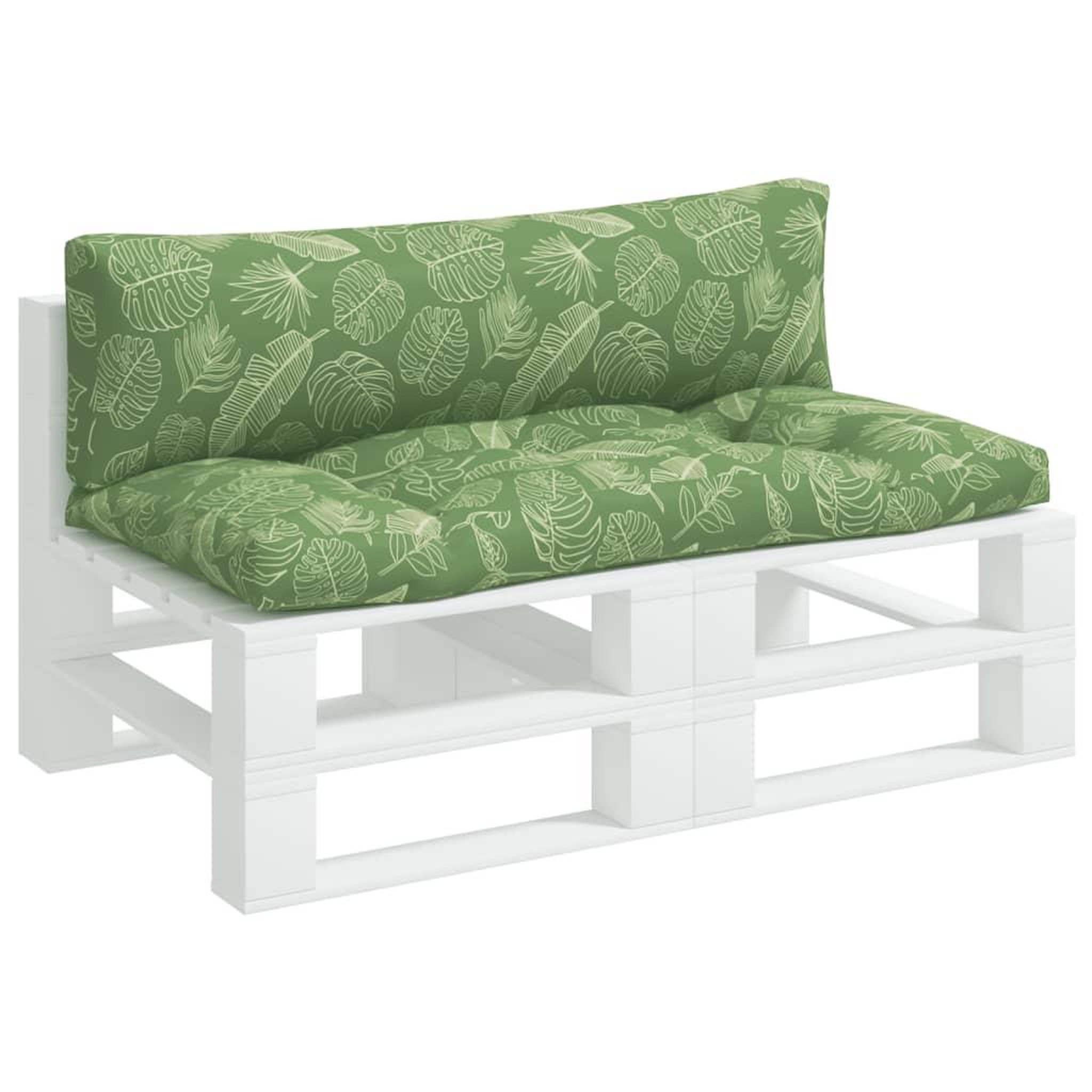 Voir la diapositive 3 : VIDAXL Coussins de palette lot de 2 motif de feuilles tissu Oxford