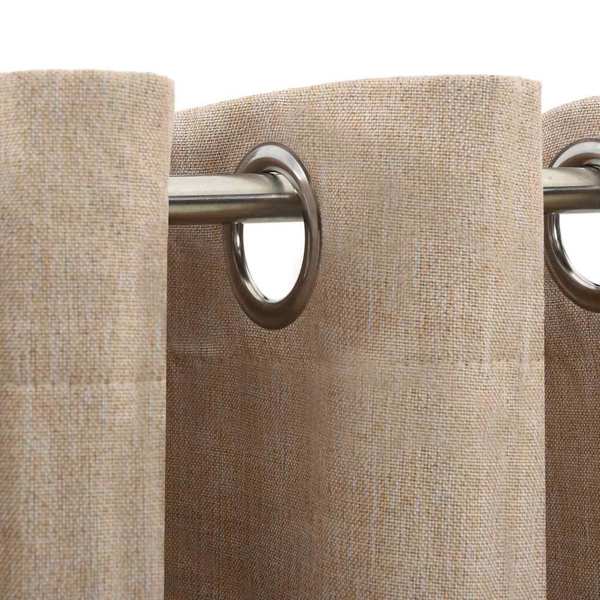 Voir la diapositive 3 : VIDAXL Rideaux occultants aspect lin avec œillets 2pcs beige 140x225cm