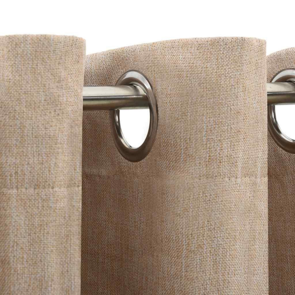 VIDAXL Rideaux occultants aspect lin avec œillets 2pcs beige 140x225cm