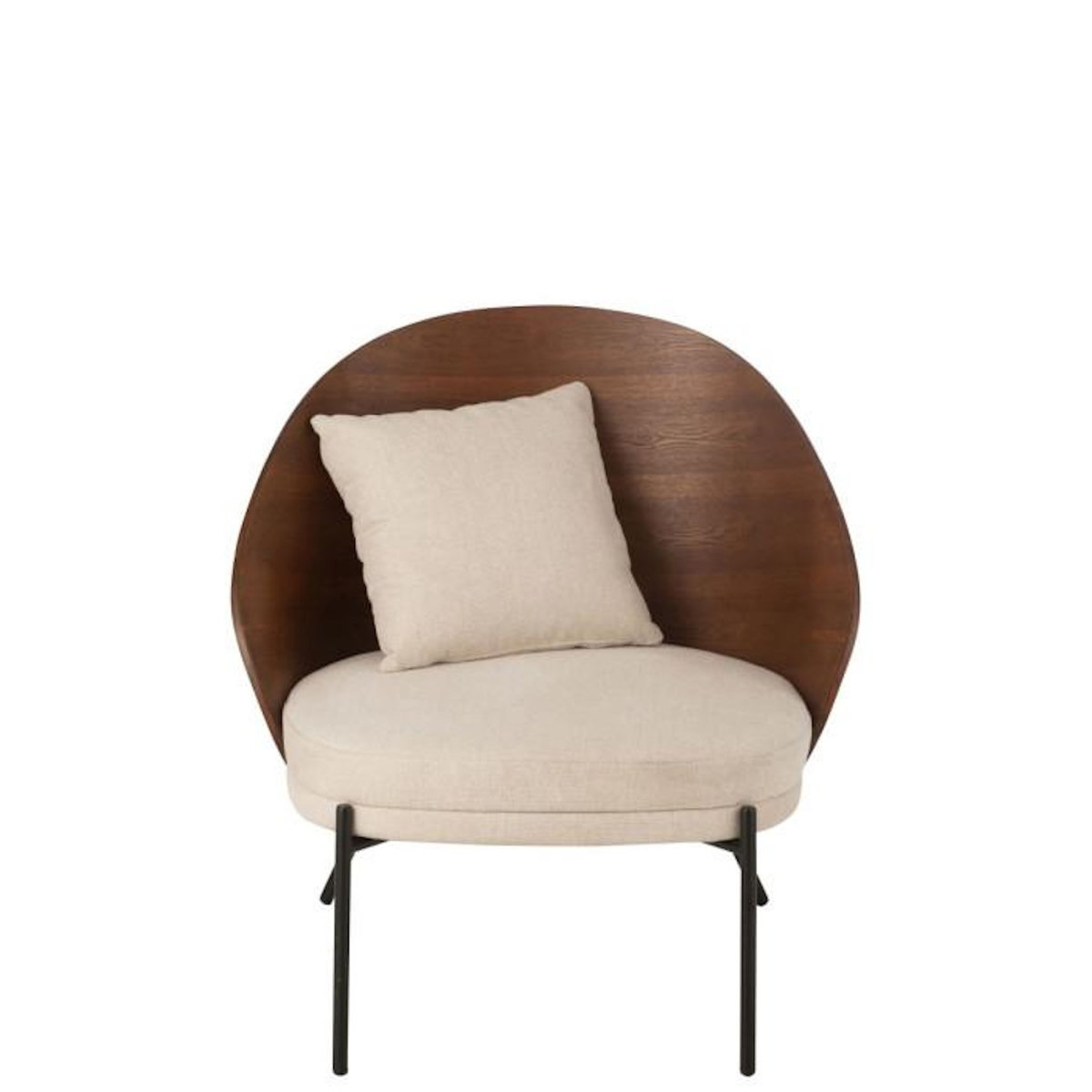 Paris Prix Fauteuil Lounge Design  Lone  81cm Marron & Beige