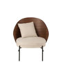 Voir la diapositive 2 : Paris Prix Fauteuil Lounge Design  Lone  81cm Marron & Beige