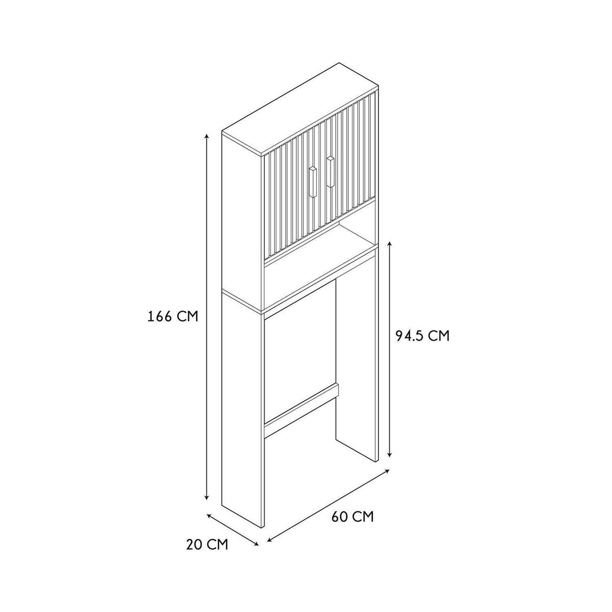 The Home Deco Factory Meuble dessus WC Saulk en bois - Marron