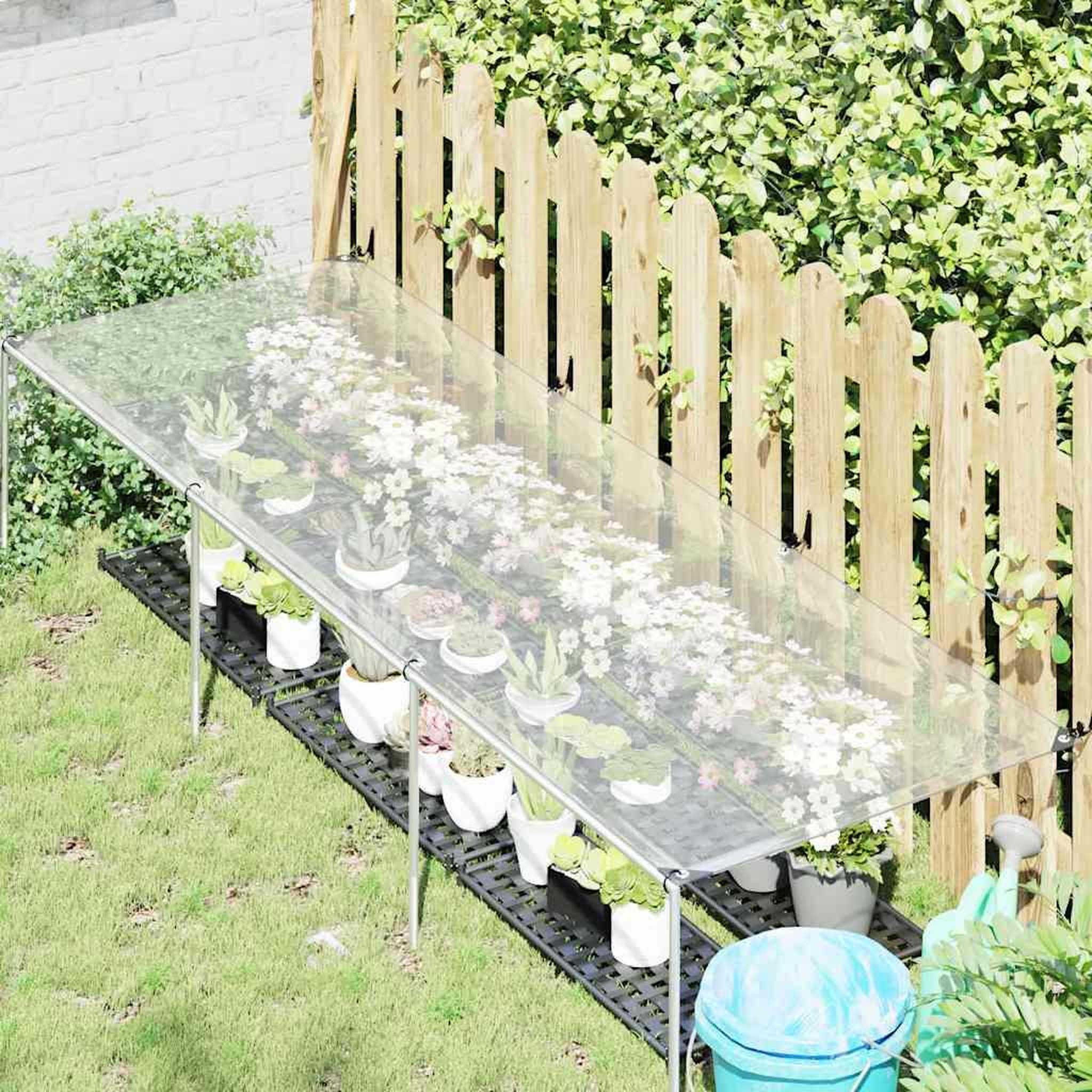 Voir la diapositive 2 : VIDAXL Housse de protection plantes avec œillets 1x3 m polyethylene