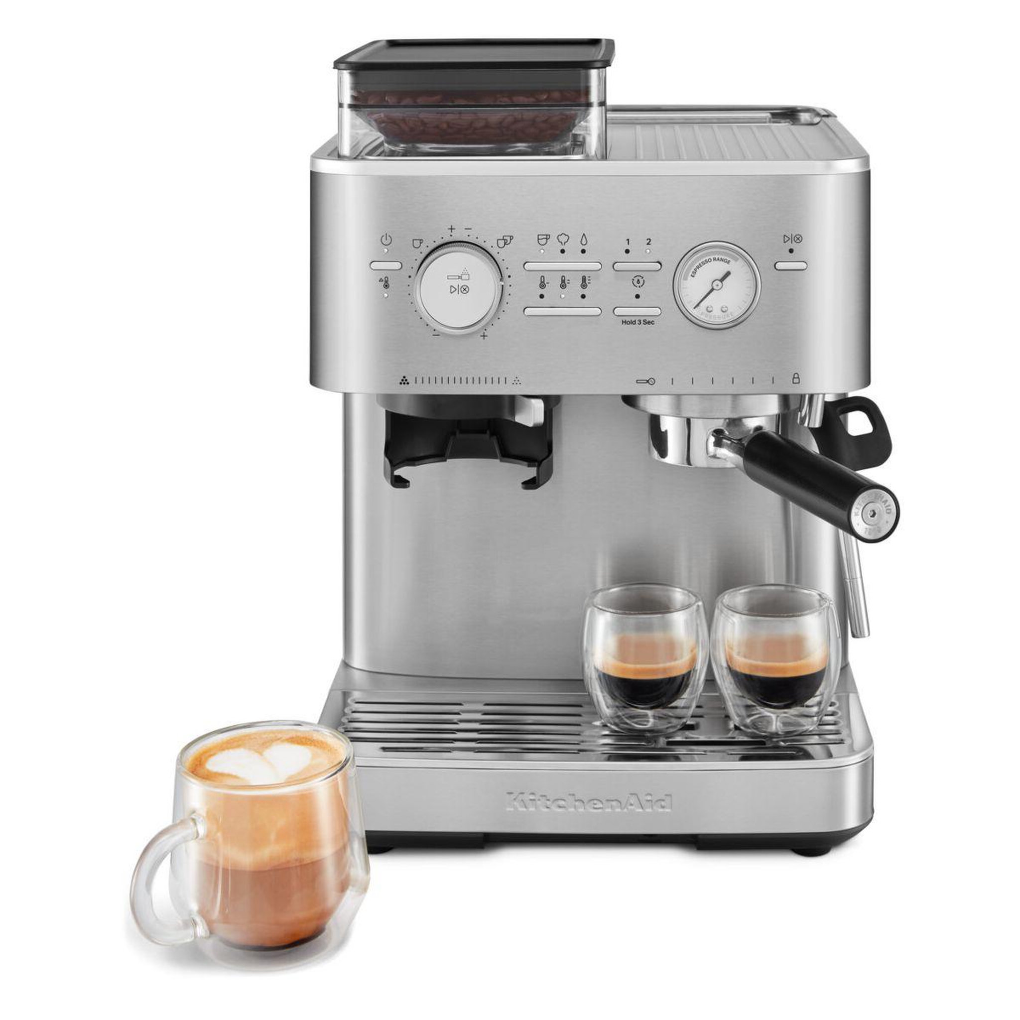 Voir la diapositive 1 : KitchenAid Machine à expresso 5KES6551ESX