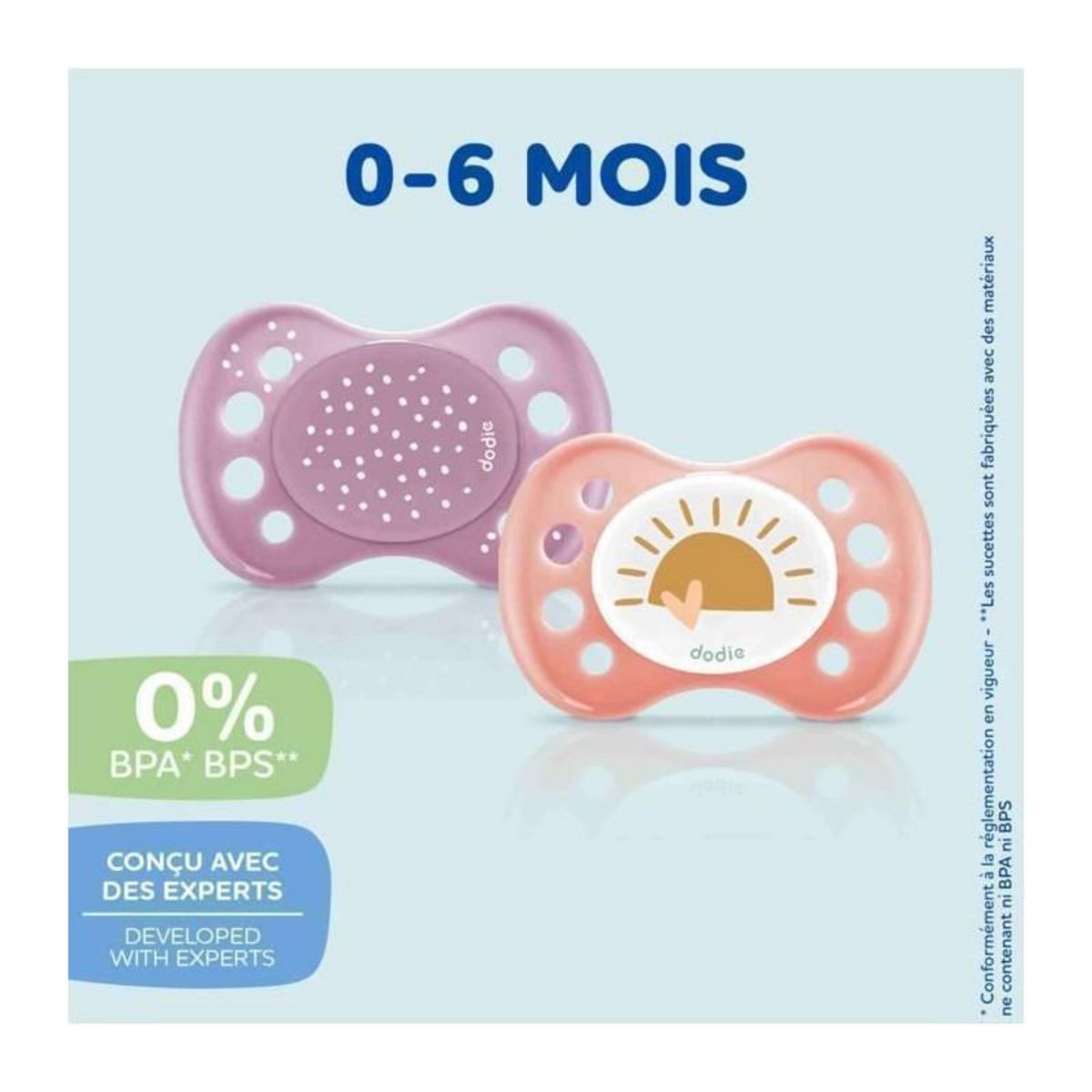 DODIE DODIE SUCETTES Lot de 3 Sucettes Anatomiques Jour et Nuit 0-6 Mois