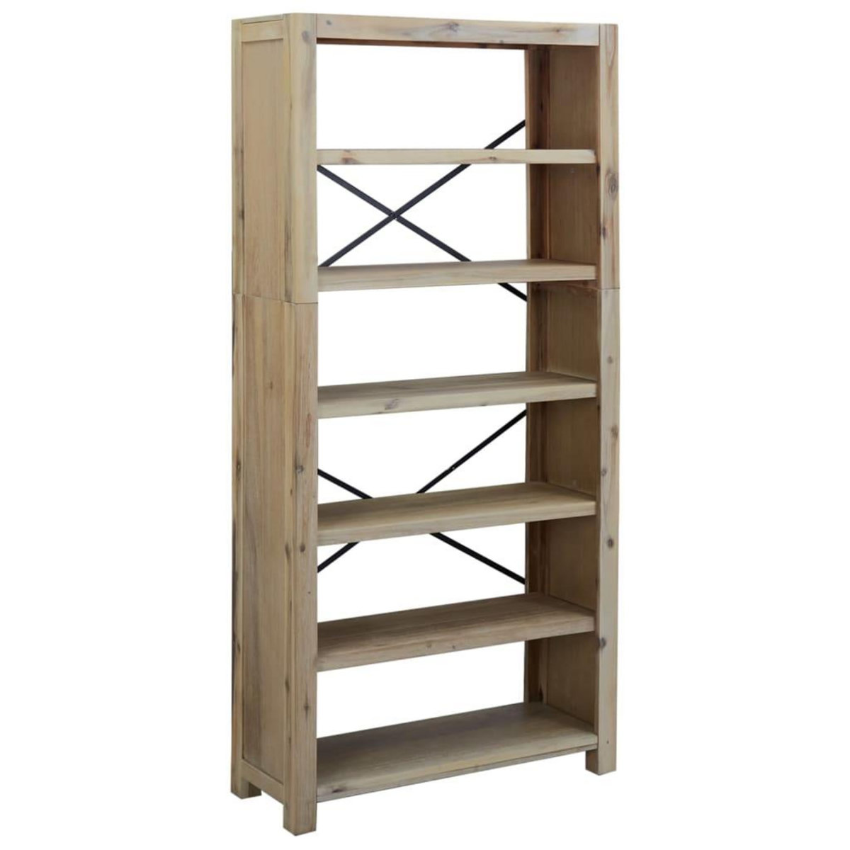 VIDAXL Bibliotheque 6 niveaux 80x30x170 cm Bois solide d'acacia