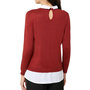 Voir la diapositive 2 : JACQUELINE DE YONG Pull Bordeaux Femme Jacqueline de Yong Tara