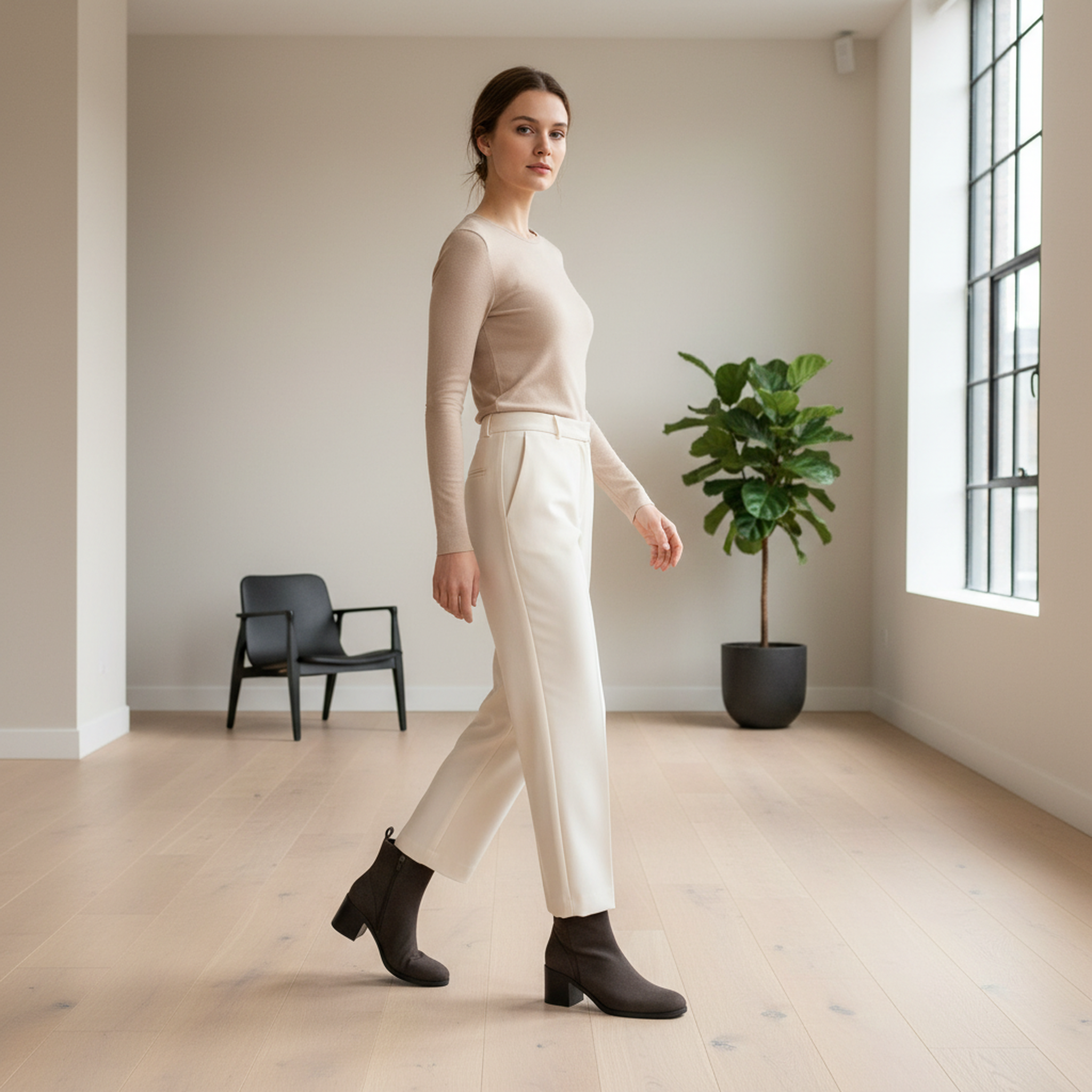 Voir la diapositive 5 : OZABI Ozabi bottines femme suédine zippée talon bloc 5 cm bout arrondi