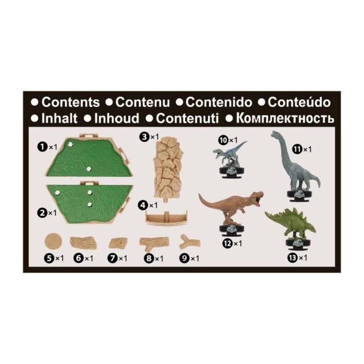 EPOCH Jeu d'Équilibre - EPOCH GAMES - Jurassic World Island Quake - Dinosaures sur Plateforme, Dernier en Place Gagne !