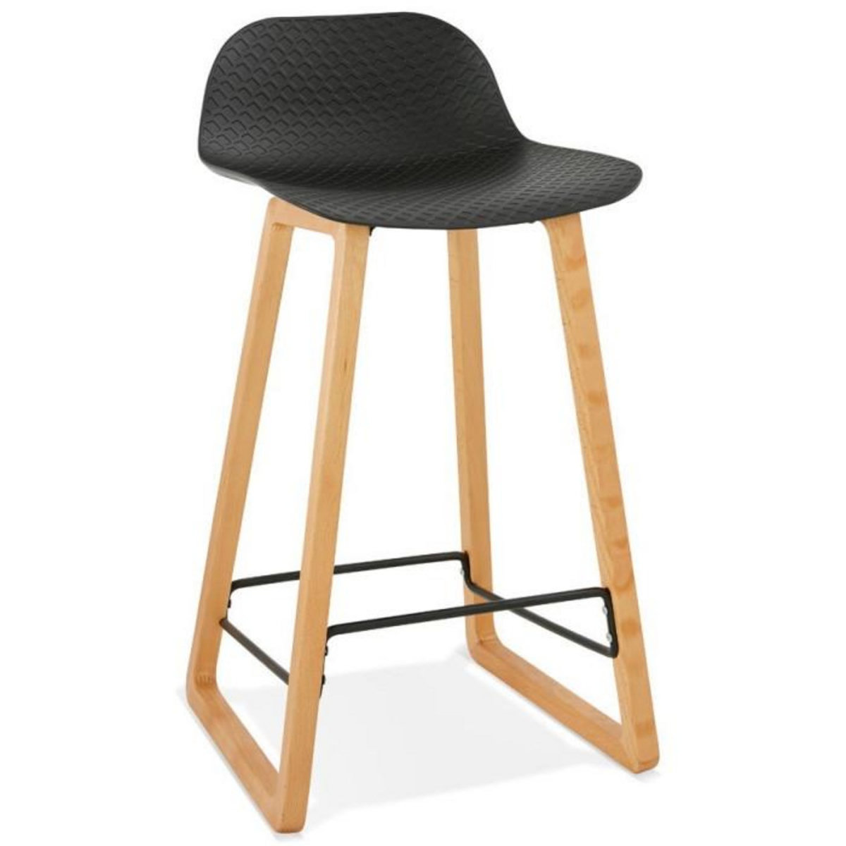 Paris Prix Tabouret de Bar Design  Toki  87cm Noir & Naturel