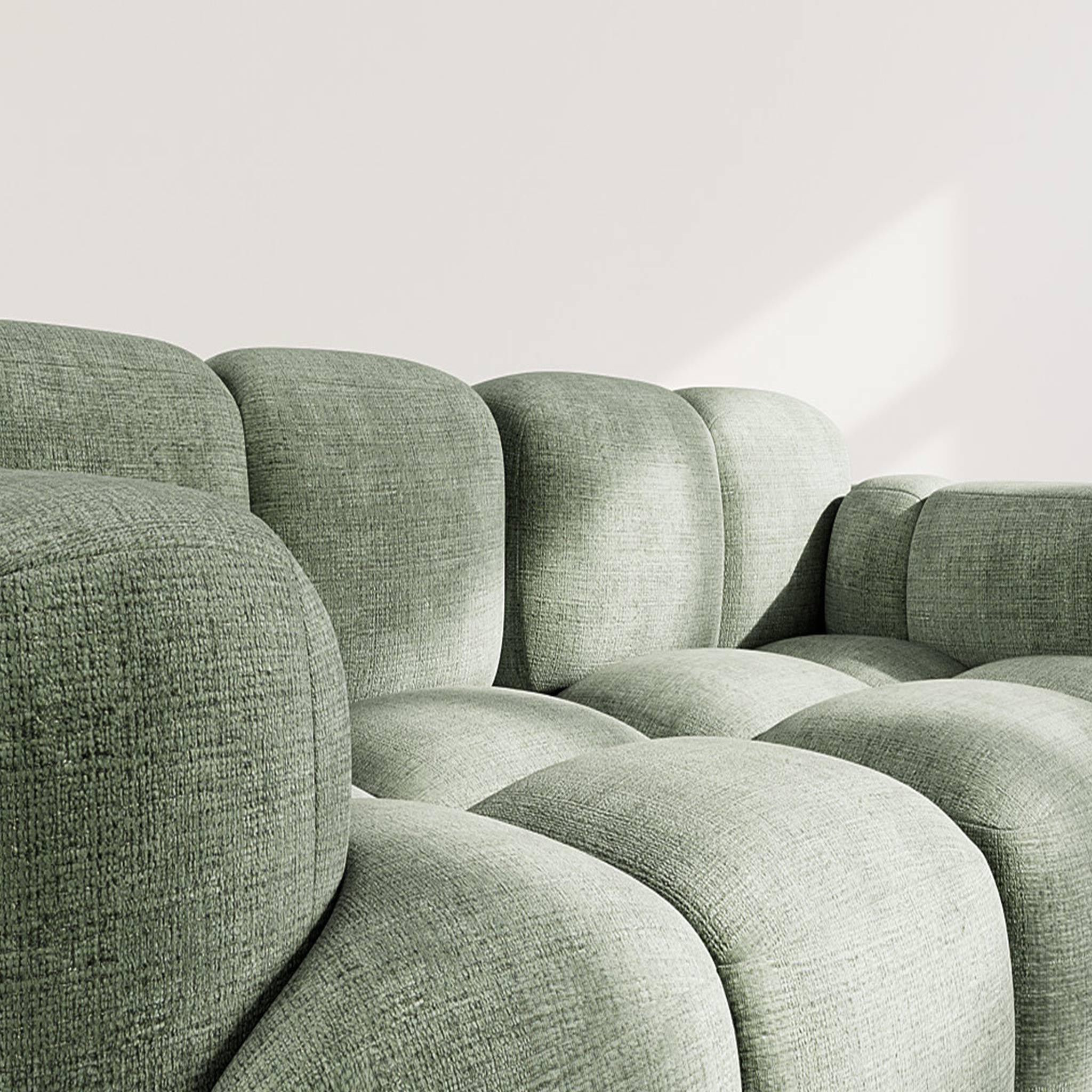 Voir la diapositive 4 : BEST MOBILIER Grace - canapé modulable 2 places en velours texturé